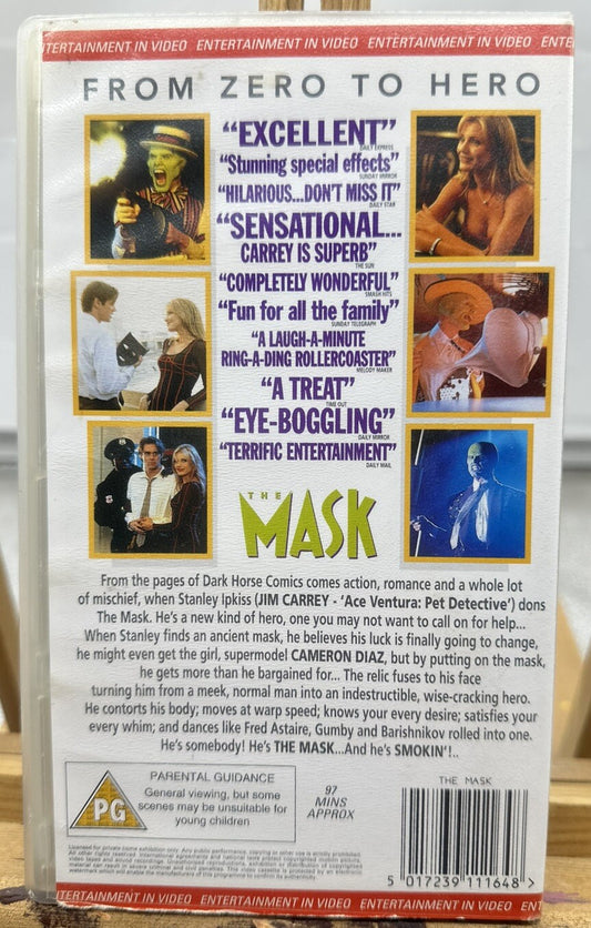 The Mask Jim Carrey VHS In Good Condition - 6366