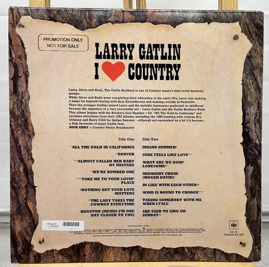 Larry Gatlin - I Love Country Record In Good Condition 7697