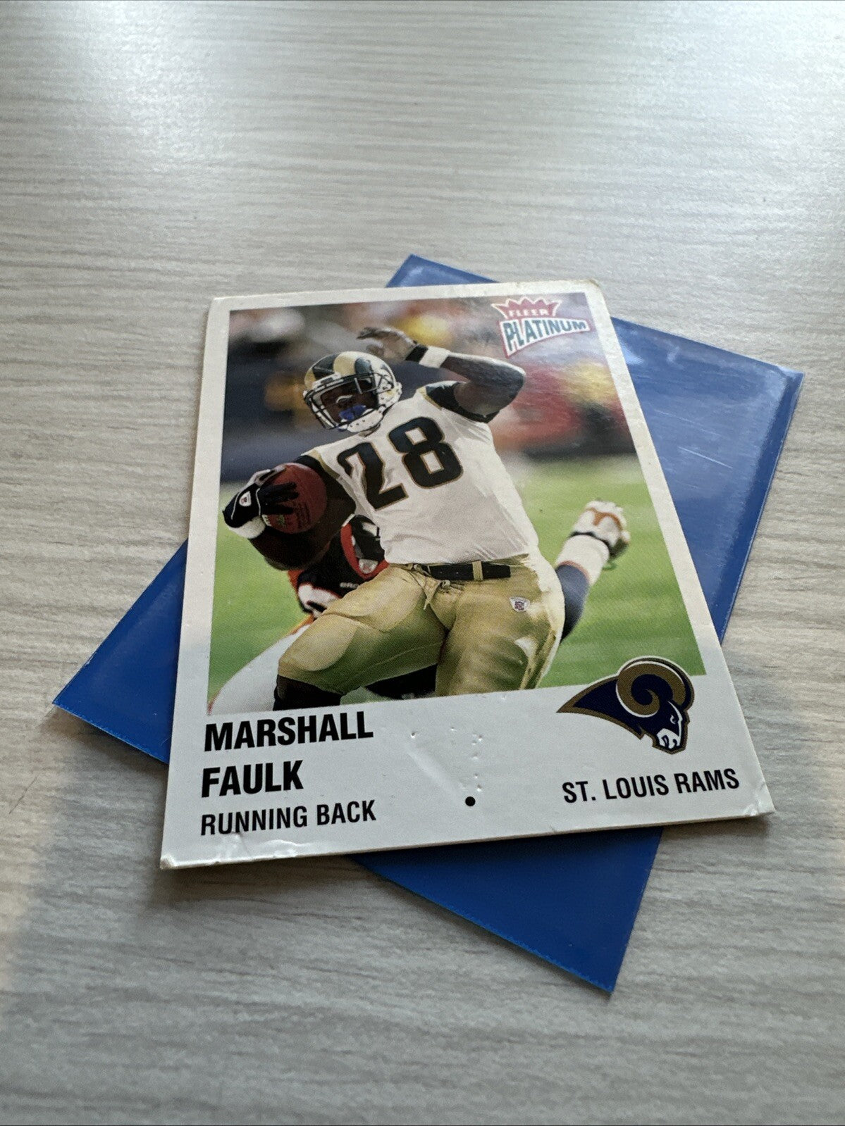 Marshall Faulk St. Louis Rams 2003 Fleer Platinum NFL Card In Good Cond 2392