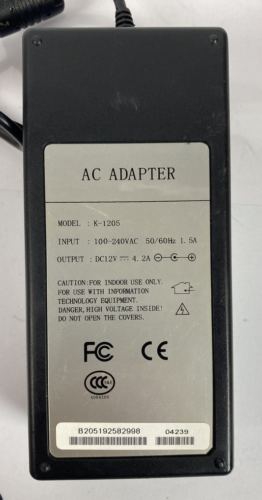 12V AC Adapter Charger For FujiPLUS K-1205 FP-988D LCD Monitor Power Supply