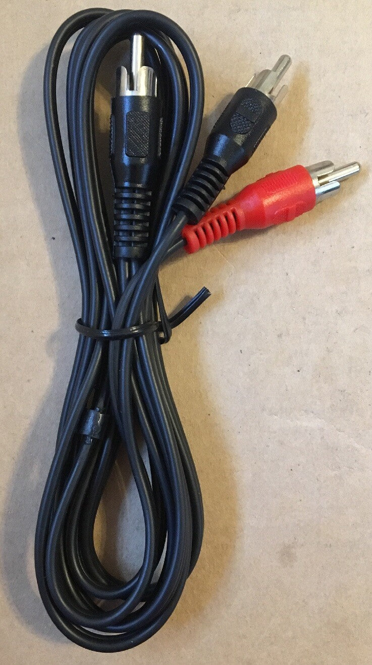 1.2M 1 to 2 x RCA PHONO MALE PLUGS Y SPLITTER RED & BLACK AUDIO SPEAKER CABLE