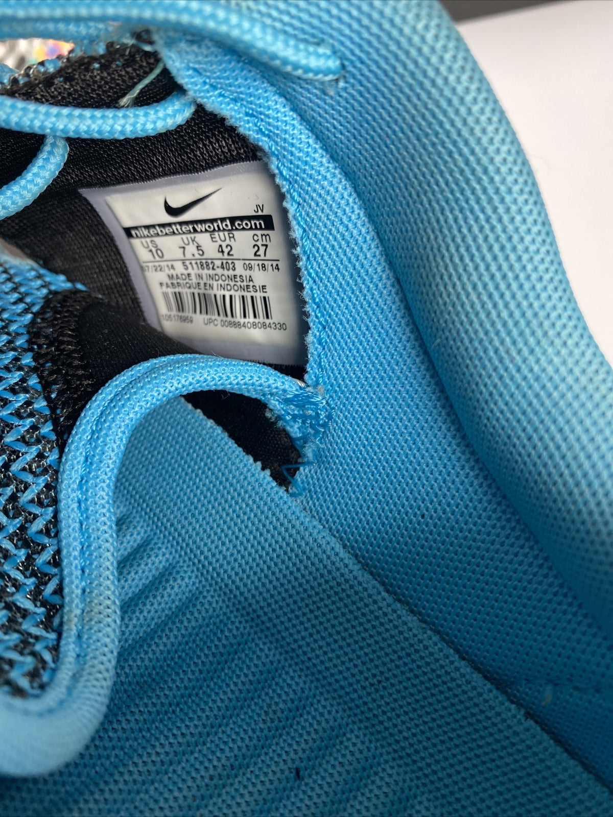 F127 Nike Sneakers Shoes In Blue / Black US10 UK 7.5 In Good Condition