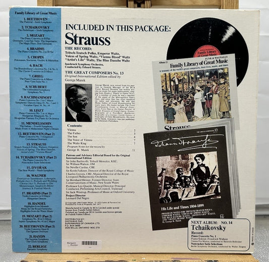 Family Library Of Great Music Album 13 Strauss 1966 Record In Good Condition7044