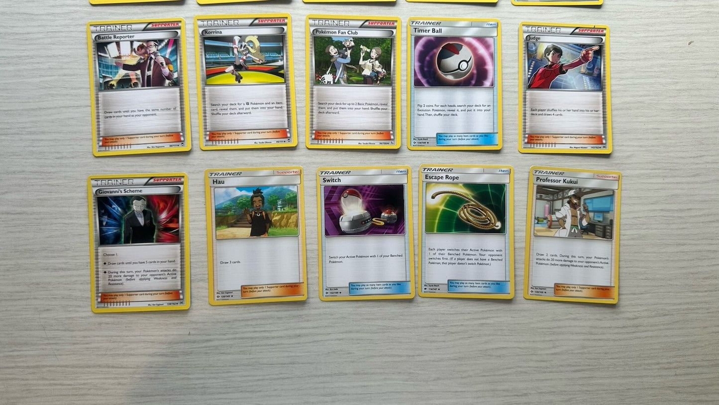 20 X Pokemon Trainer Cards Collection Random Years & Series 6388