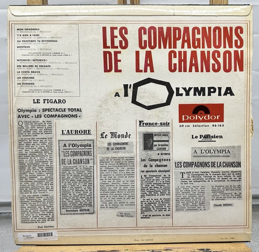 Les Compagnons De La Chanson - A L'Olympia Record In Good Condition 6726
