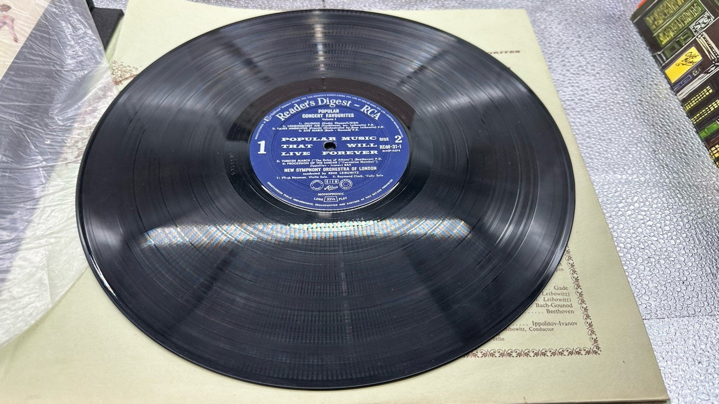 Reader's Digest Popular Music That Will Live Forever Record In OK Condition 7678
