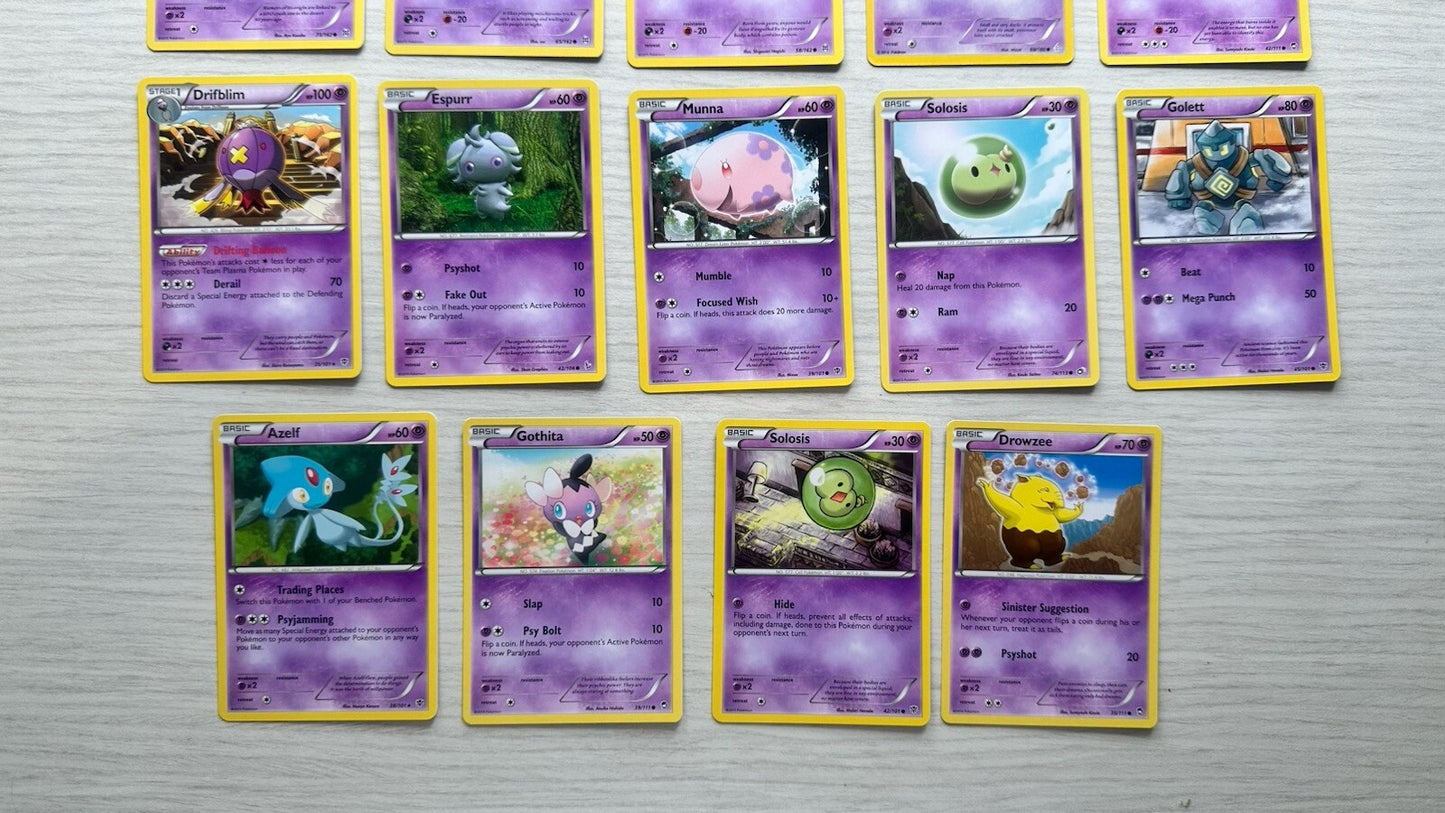 19 X Pokemon Psychic Cards Collection Random Years & Series 5086