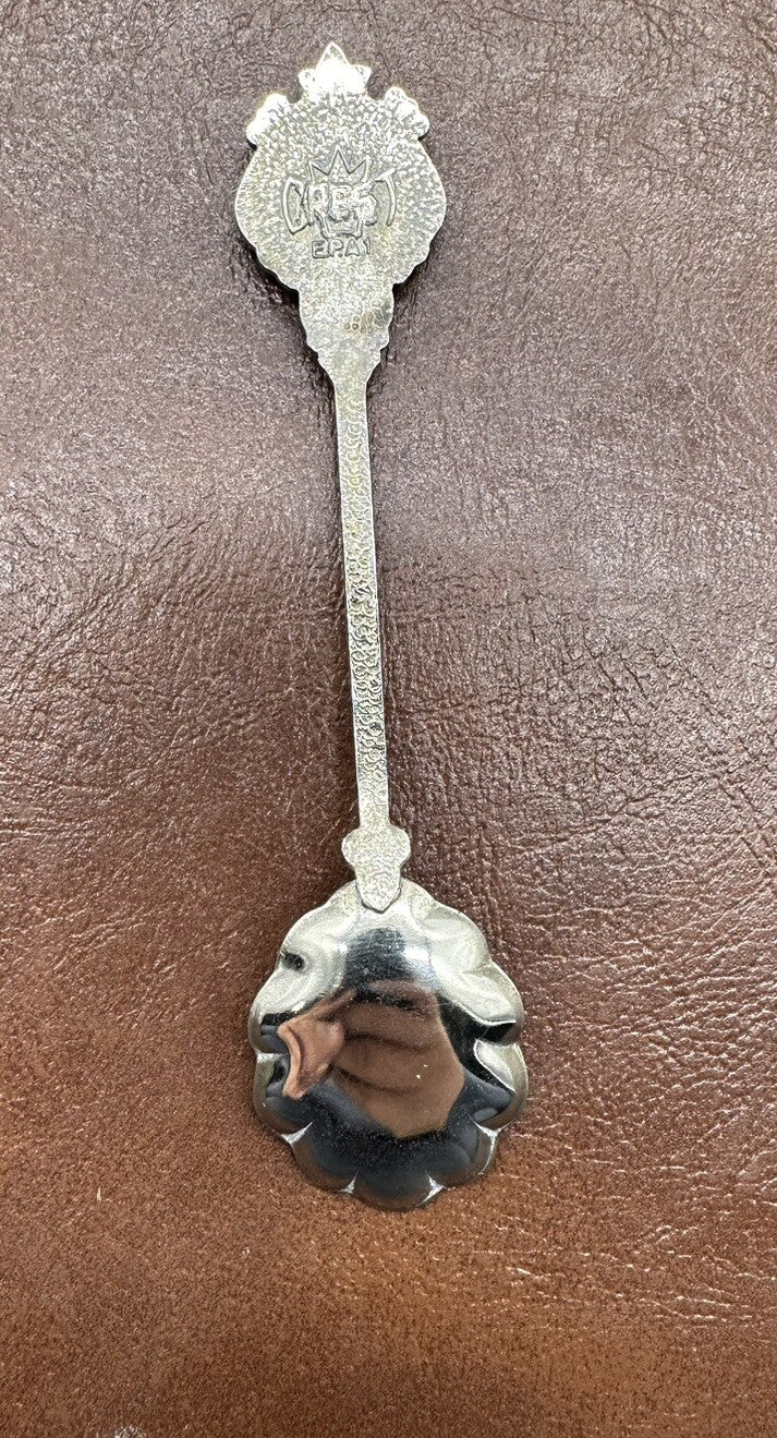 Souvenir Spoon Auckland New Zealand, silver plated In OK Cond