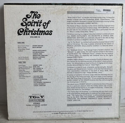The Spirit Of Christmas Volume Three - 12" Vinyl Record 3605