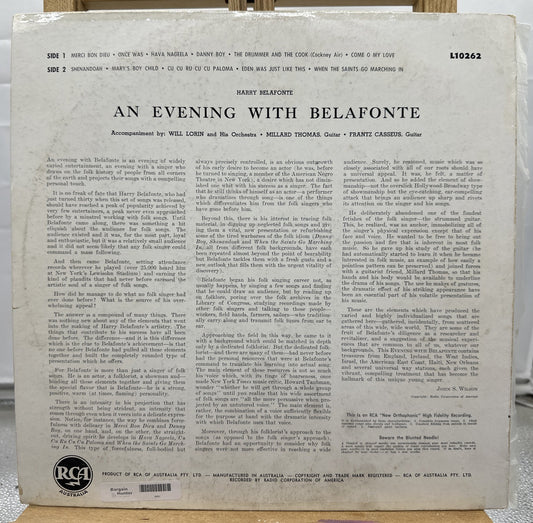An Evening With Belafonte Record In Good Condition 6695