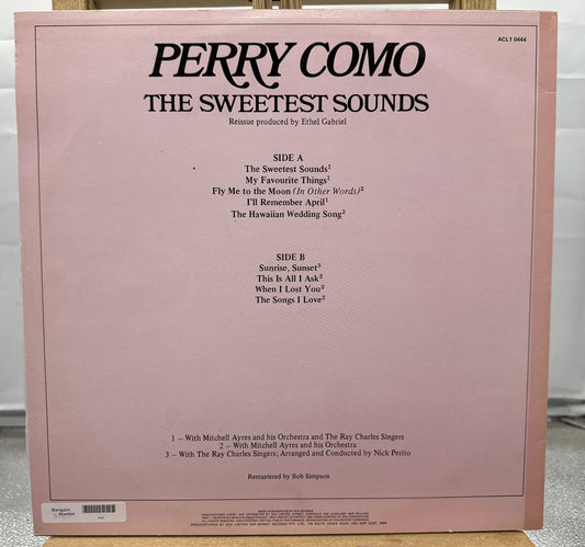 The Sweetest Sounds Perry Como Record In Good Condition 6684