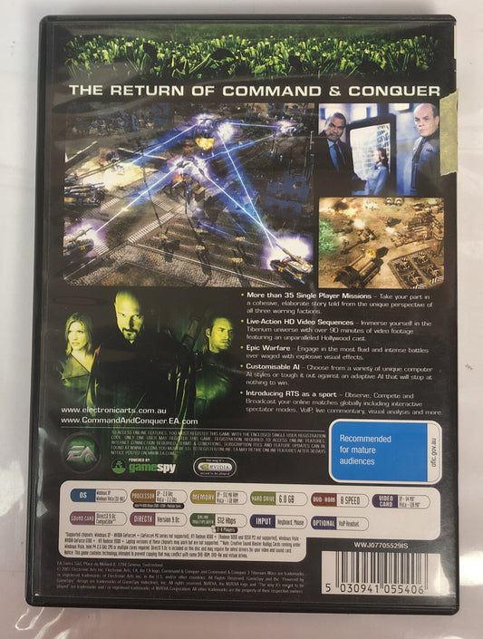3169 Command And Conquer Tiberium Wars PC Complete In Good Condition