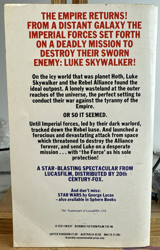 The Empire Strikes Back Donald F.Glut Novel In Good Condition