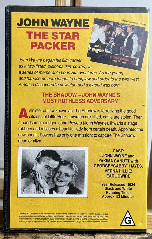 The Star Packer - VHS - John Wayne - In Good Condition - 4724