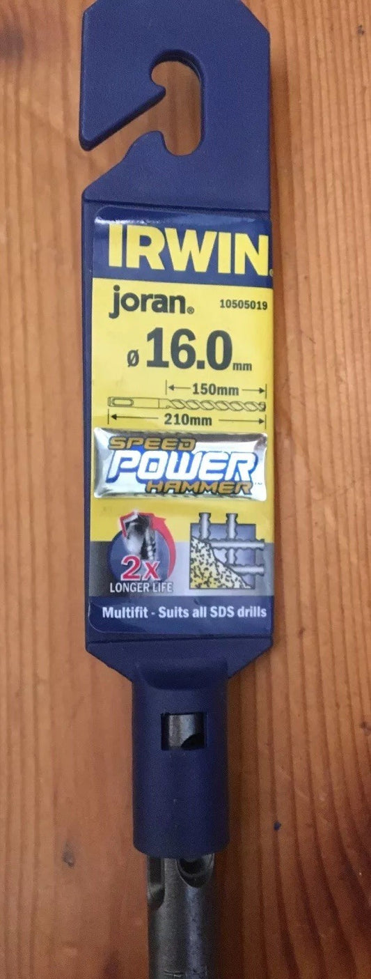 Irwin Joran Multi-Fit Shank 16.0mm 150/210 SDS Speed Power Hammer Masonry Drill
