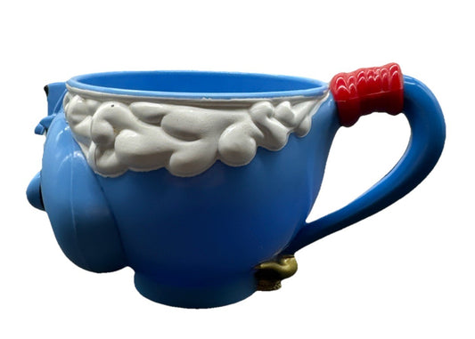 Vintage Aladdin Genie Blue Plastic Mug Cup Ringling Bros Walt Disney 1990s 8798