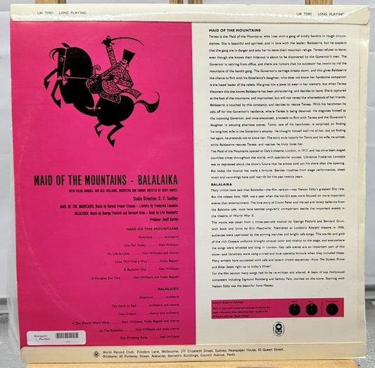 Balalaika / Maid Of The Mountains Record In Good Condition 6729