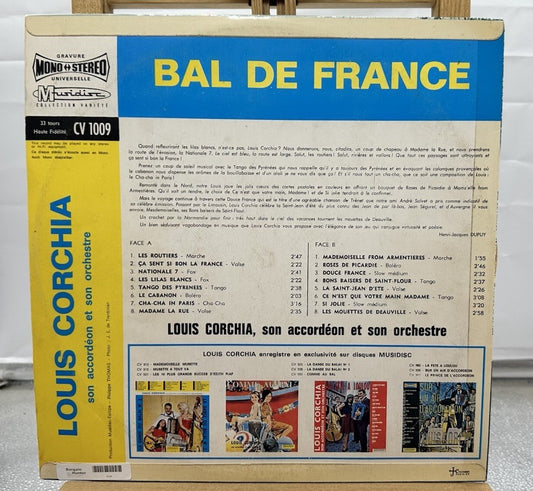 Bal De France - Louis Corchia Record In Good Condition 6759