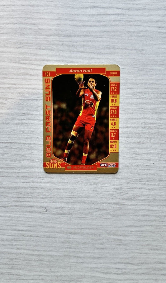 Aaron Hall - Gold Coast Suns AFL Football Team 2016 Trading Card In GC 6387