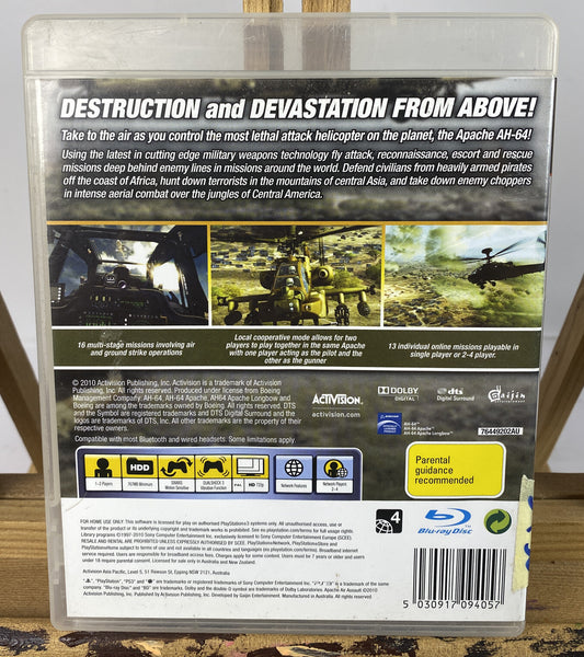 3430 Apache Air Assault PAL Playstation 3/PS3 Complete