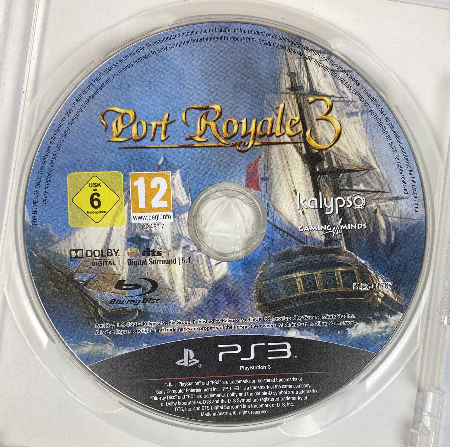 3426 Port Royale 3 Pirates And Merchants PAL Playstation 3/PS3 InComplete