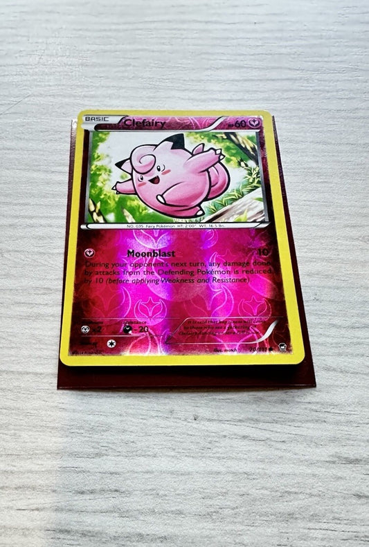 Clefairy Pokemon Reverse Holo Fairy Card Year 2014 (5243)