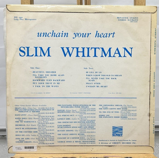Slim Whitman – Unchain Your Heart Record In Good Condition 6748