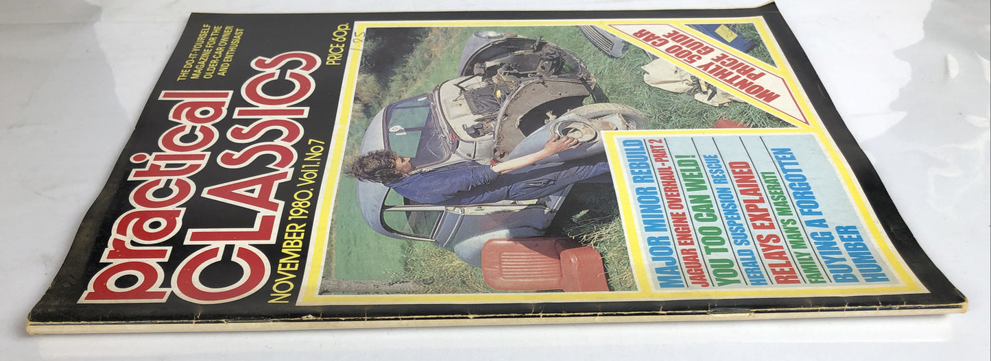 Practical Classics & Car Restorer Vol. 1 No. 7 1980 Magazine In Good Condition