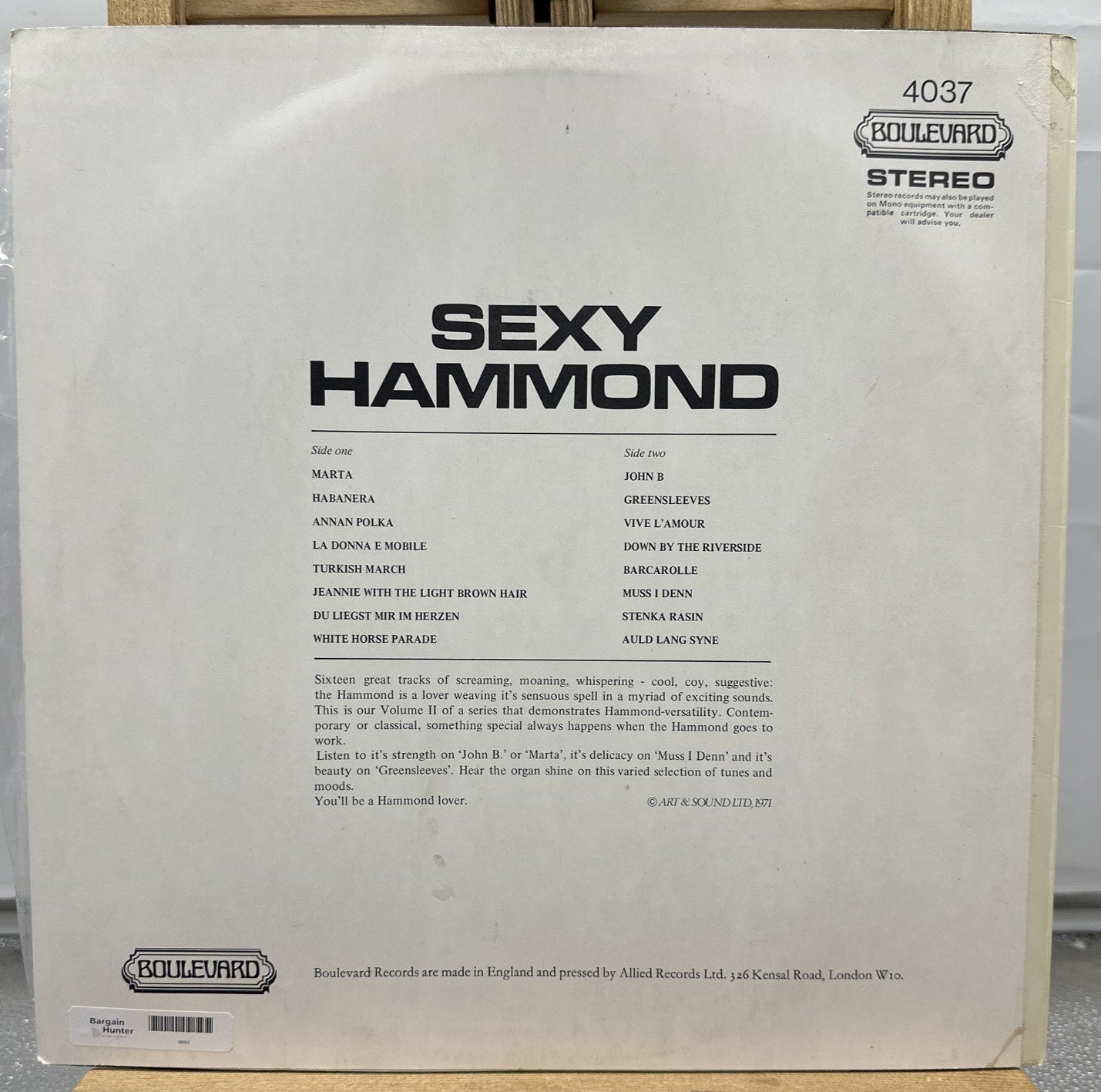 Sexy Hammond - 16 More Hits Volume 2 Record In Good Condition 6697