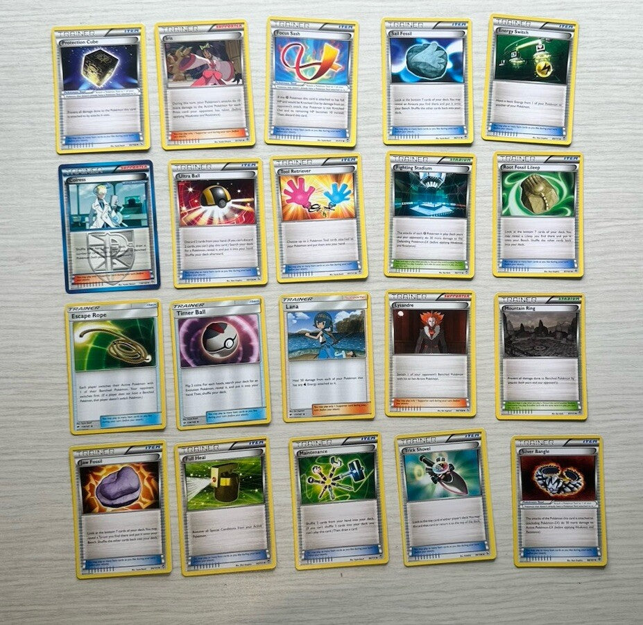 20 X Pokemon Trainer Cards Collection Random Years & Series 6388