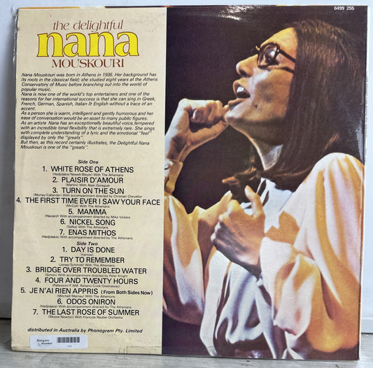 The Delightful Nana Mouskouri 12" Vinyl LP Album FONTANA In Good Condition 4470