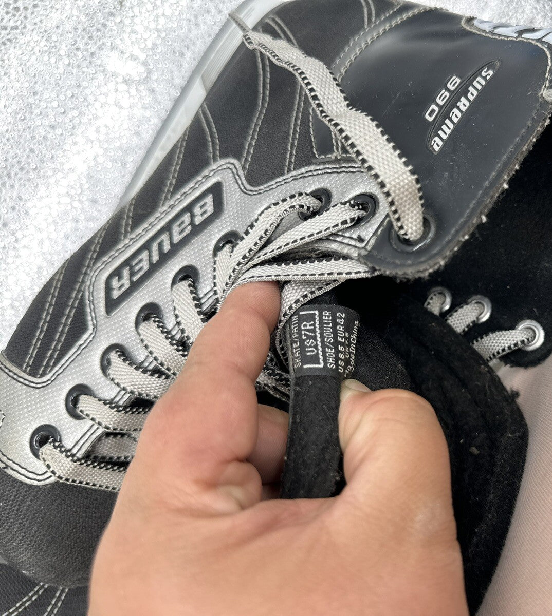 Bauer Supreme 990 Ice Skates Uk Size:7.5 In Good Condition 5329