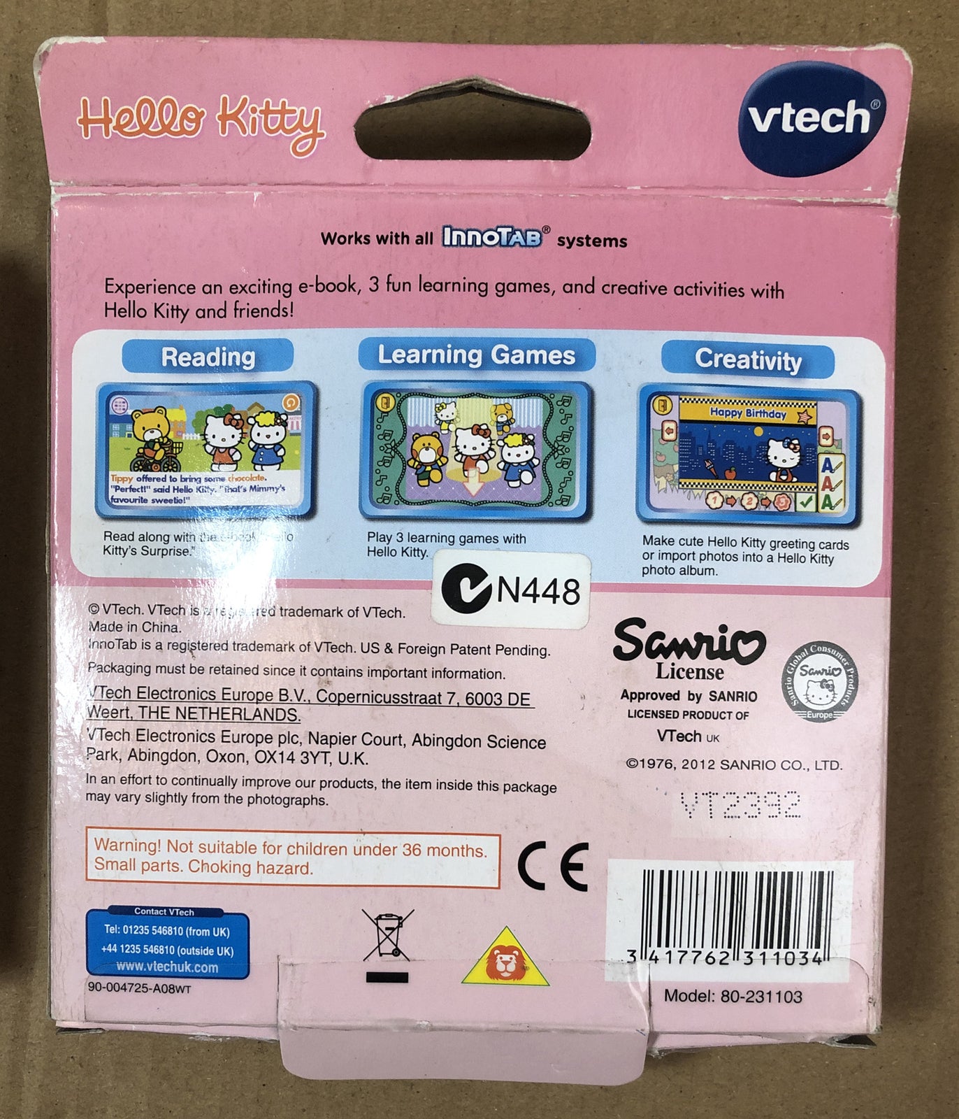VTech Hello Kitty A Day With Hello Kitty And Friends ! For InnoTab
