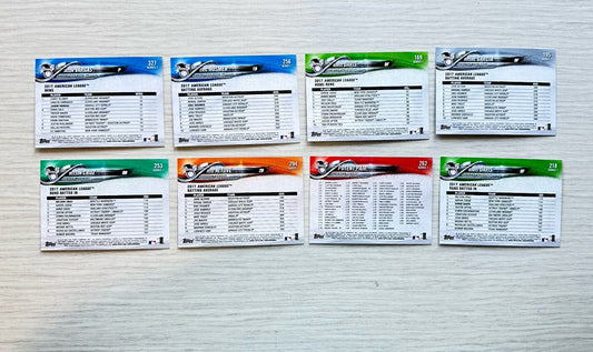 8 X League Leaders Topps Baseball Cards 2017 Collection In Good Cond 4181