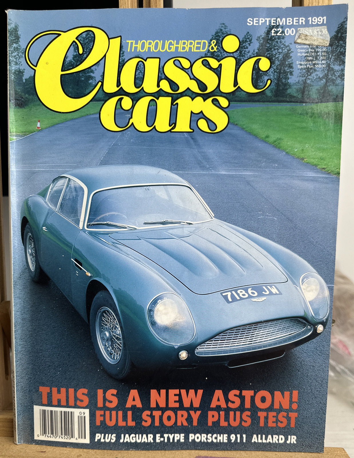 Thoroughbred & Classic Cars September 1991 Magazine In Good Condition
