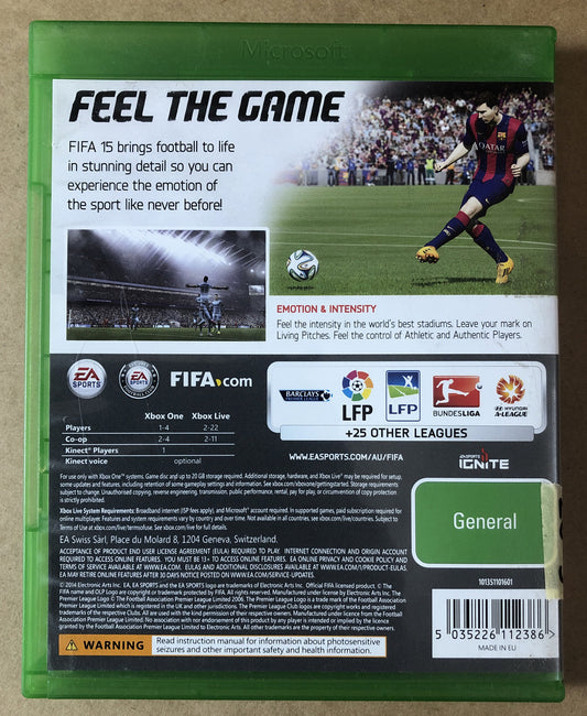 2603 Fifa 15 EA Sports Xbox One Complete Game + Free Post