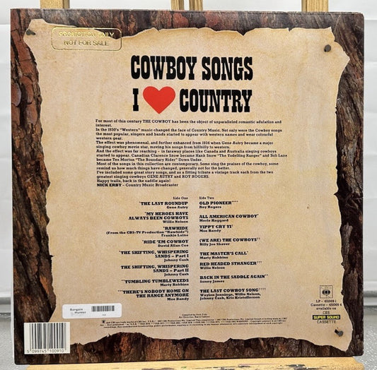 Cowboy Songs - I Love Country Cowboy Record In Good Condition 7693