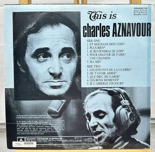 This Is Charles Aznavour Record In Good Condition 6659
