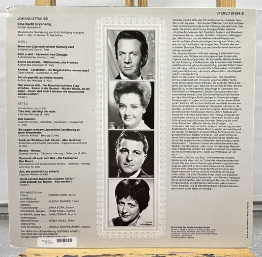 Johann Strauß – Eine Nacht In Venedig Record In Good Condition 6738