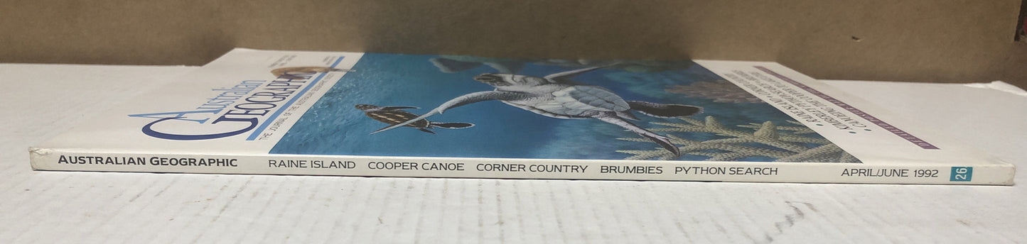 Australian Geographic Magazine April - June 1992 No. 26 In Good Condition