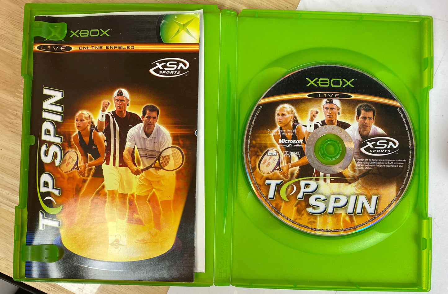 3388 Top Spin PAL Xbox Original Complete Game