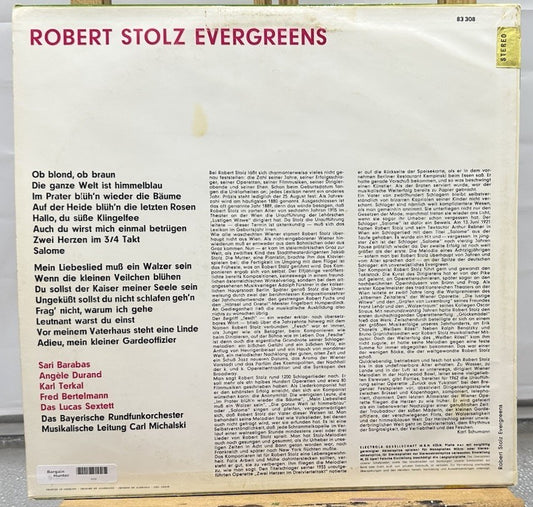 Robert Stolz - Evergreens Record In Good Condition 6739