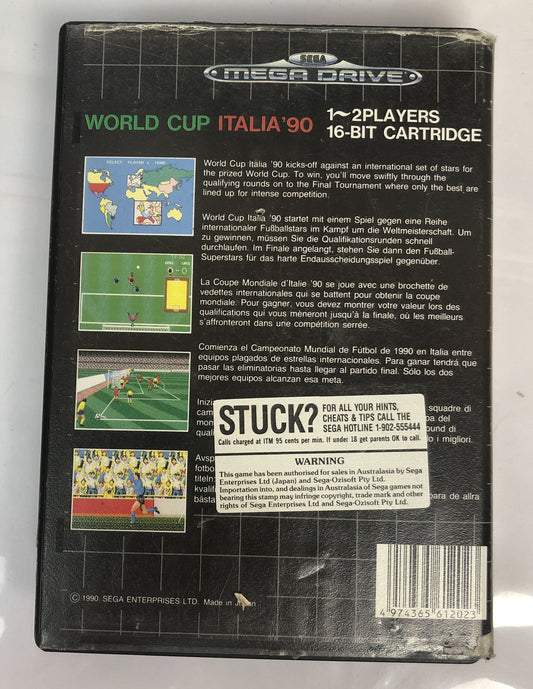 2714 World Cup Italia '90 Sega Mega Drive InComplete In Good Condition