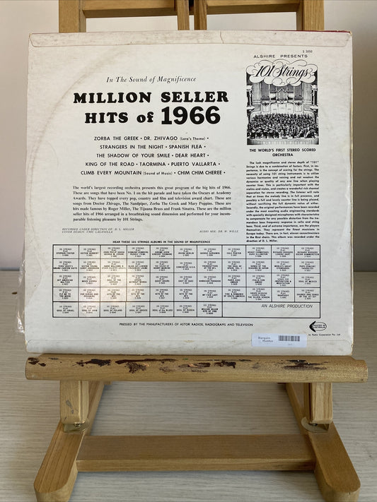 Million Seller Hits of 1966 101 Strings Vintage Vinyl Record 3371