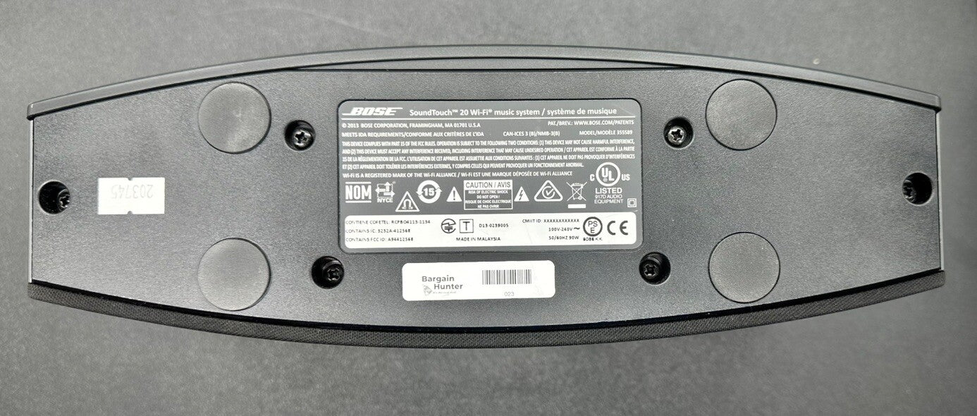 Bose SoundTouch 20 Wi-Fi Wireless Speaker SOLD As PARTS, NOT TURNING ON (023)