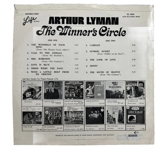 Arthur Lyman - The Winner's Circle - 12" Record 3860