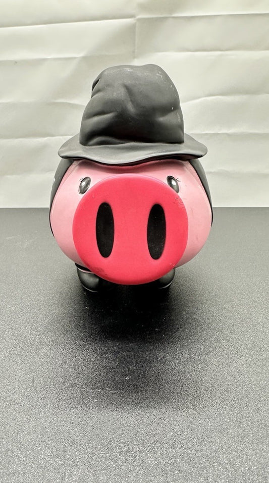 ANZ PIGGY BANK MONEY BOX WITCH HALLOWEEN LOGO-LINE HARD TOY 18CM LONG 9110