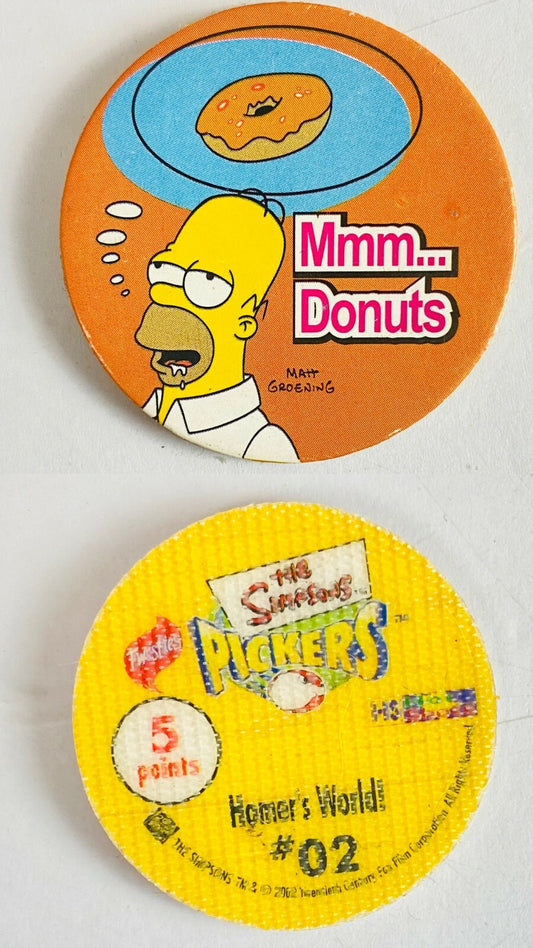 2002 The Simpsons Pickers Tazo Twisties Collectables In Good Condition