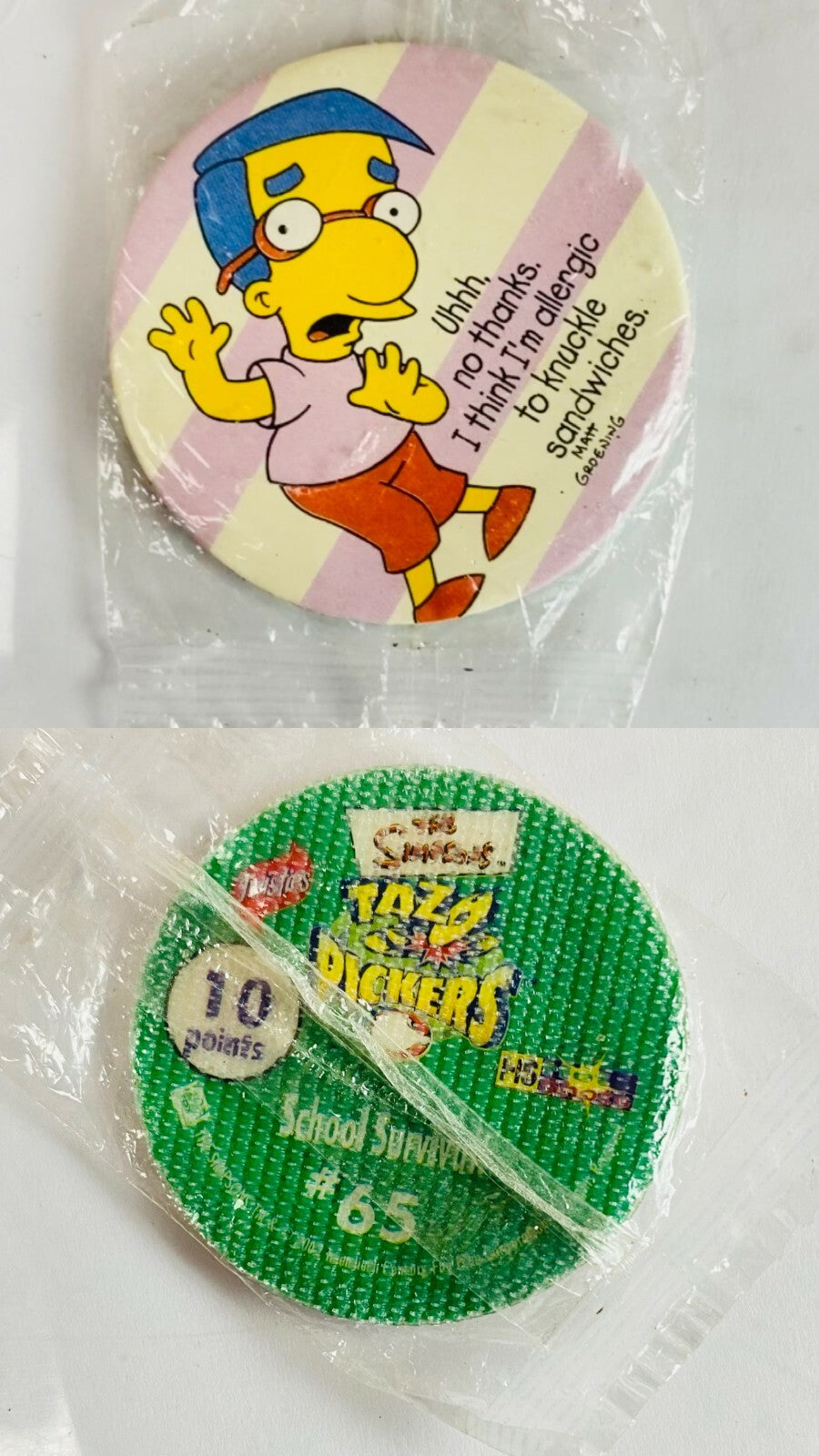2002 The Simpsons Pickers Tazo Twisties Collectables In Good Condition