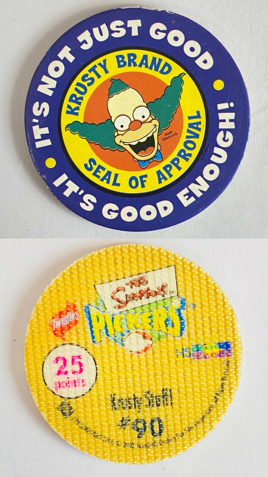 2002 The Simpsons Pickers Tazo Twisties Collectables In Good Condition